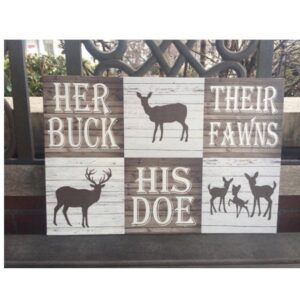 Mother's Day Gift, Custom Deer Family Canvas, "Her Buck, His Doe, Their Fawns", Country Living Decor, Handcrafted, Perfect Birthday Present