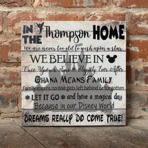Disney Inspired Wedding Sign, Home Decor, Custom Canvas, Castle / House Rules, Perfect Anniversary, Housewarming or Birthday Gift