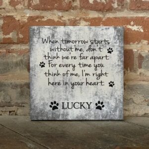 Pet Memorial Poem, Custom Pet Canvas, Loss Of Pet, Right Here In Your Heart, Paw Print, Mourning Pet Loss, Remembering Your Fur Baby