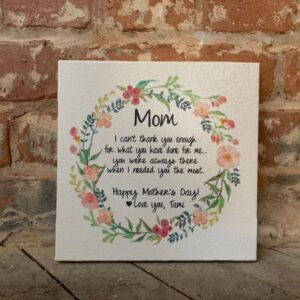 Mother’s Day Gift, Mother Or Grandma Appreciation, Custom Canvas, Mom Poem, Free Personalization, Perfect Birthday Gift, Better Than A Card